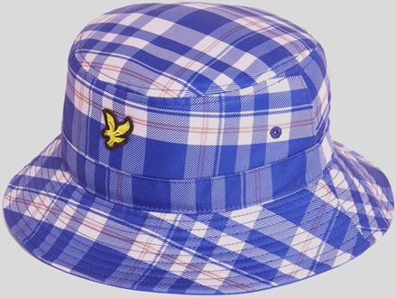 Lyle & Scott Tartan Check Bucket Hat - Blauw - One Size