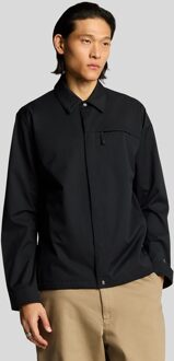 Lyle & Scott Technical Twill Overshirt - Lak Zwart