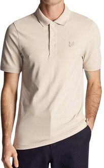 Lyle & Scott tonaal Eagle creme poloshirt Crème - XL