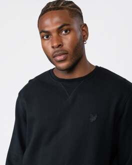 Lyle & Scott tonaal Eagle-logo zwart pull-over sweatshirt - maat