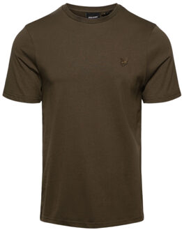 Lyle & Scott Tonaal Eagle Olijfgroen T-shirt - maat