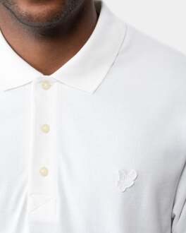 Lyle & Scott tonaal Eagle wit poloshirt - L
