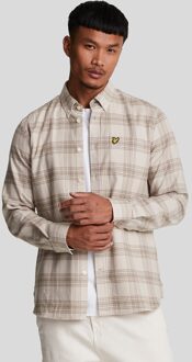 Lyle & Scott Tonal Check Flannel Shirt - Light Mist/ Heritage Taupe Veelkleurig