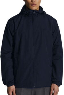 Lyle & Scott Tonal Eagle Jet Navy Blue Softshell jack met rits en capuchon Blauw