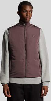 Lyle & Scott Tonal Hybrid Gilet - Pruimtruffel Bruin