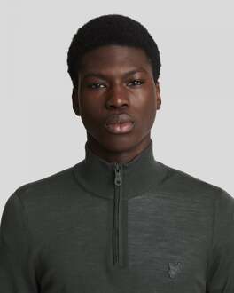 Lyle & Scott Tonale Adelaar Merino Heren Half-Pullover Donkergrijs