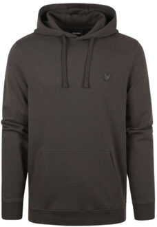 Lyle & Scott tonale Eagle-logo gunmetal grijze pull-over hoodie Grijs - M