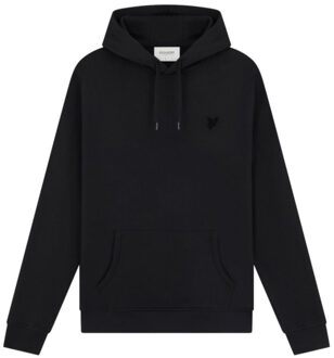Lyle & Scott tonale Eagle-logo zwarte pull-over hoodie