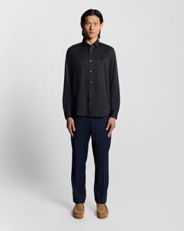 Lyle & Scott Tweedekleurig Jacquard Overhemd Navy - XS