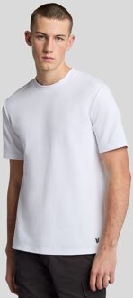 Lyle & Scott Twill Texture Crew Neck T-shirt - Wit