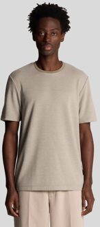 Lyle & Scott Two Tone T-shirt - Brindle - maat XS Zand
