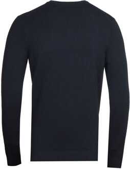 Lyle & Scott V-hals merinokatoen donker marineblauwe trui Navy - XS