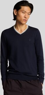 Lyle & Scott V-halstrui met punt - donkerblauw Navy