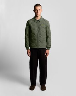Lyle & Scott Waterafstotend Ripstop Gewatteerd Jack - Groen - maat M