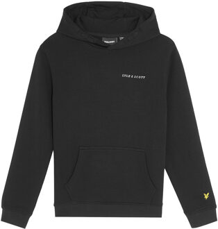 Lyle & Scott winter hoodie jongens - zwart - Script - geborduurd - Maat 134/140