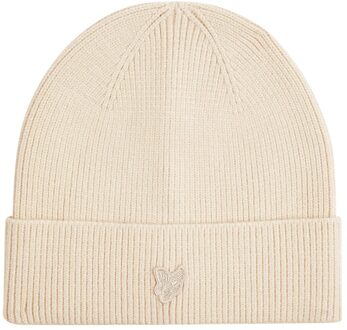 Lyle & Scott winter muts jongens - beige - Tonal Eagle - One size