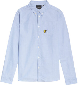 Lyle & Scott winter oxford shirt jongens - blauw - Maat 170/176