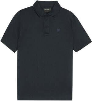 Lyle & Scott winter polo shirt jongens - donker navy blauw - Tonal - Maat 164/170