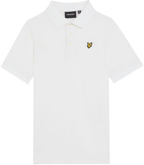 Lyle & Scott winter polo shirt jongens - wit - Maat 134/140