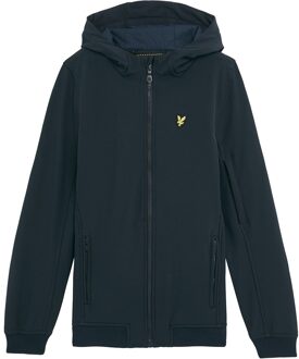Lyle & Scott winter softshell jas jongens - donker navy blauw - capuchon - Maat 134/140