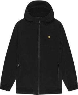 Lyle & Scott winter softshell jas jongens - zwart - capuchon - Maat 134/140