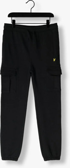Lyle & Scott winter sweat broek jongens - Jet zwart - Cargo - Maat 164/170