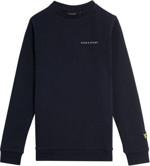 Lyle & Scott winter sweater jongens - Navy blauw - Script - Maat 134/140
