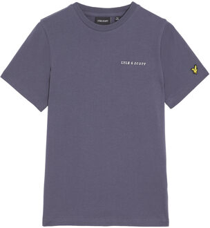 Lyle & Scott winter t-shirt jongens - donker blauw - geborduurd - Maat 140/146