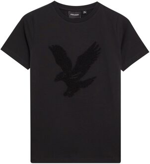 Lyle & Scott winter t-shirt jongens - zwart - Maat 164/170