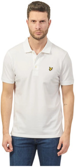 Lyle & Scott Witte Polo Shirt met Geborduurd Logo Lyle & Scott , White , Heren - 2Xl,Xl,L,M,S
