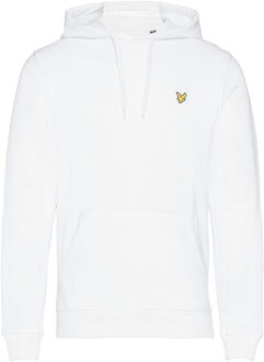 Lyle & Scott Witte Print Hoodie Lyle & Scott , White , Heren - 2Xl,Xl,M,S