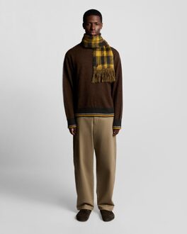 Lyle & Scott wolmix tartan sjaal - geel