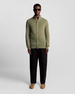 Lyle & Scott wolmix vest - groen - maat