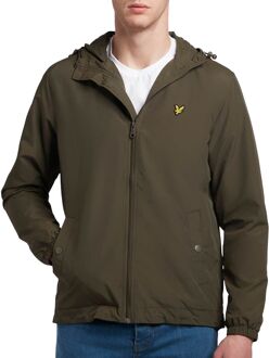 Lyle & Scott Zip Through Hooded Jas Heren olijfgroen - M