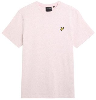 Lyle & Scott zomer t-shirt jongens - roze - Heather - Maat 140/146