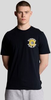 Lyle & Scott Zonnebril Pool Bar Grafisch T-shirt - Donker Marineblauw