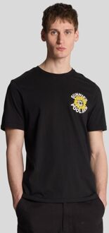 Lyle & Scott Zonnebrillen Pool Bar Grafisch T-Shirt - Zwart - maat S