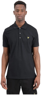 Lyle & Scott Zwarte Polo Shirt met Golden Eagle Logo Lyle & Scott , Black , Heren - 2Xl,Xl,L,M,S