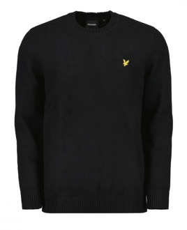 Lyle & Scott Zwarte Pullover Sweaters voor Mannen Lyle & Scott , Black , Heren - S,Xs