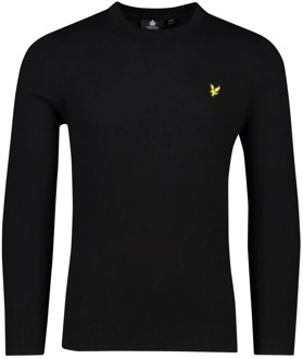 Lyle & Scott Zwarte ronde hals trui Lyle & Scott , Black , Heren - 2XL