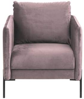 Lynn velvet fauteuil roze