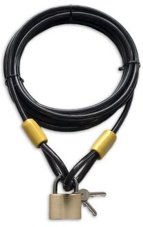 LYNX kabelslot met hangslot 10 x 5000 mm zwart/geel