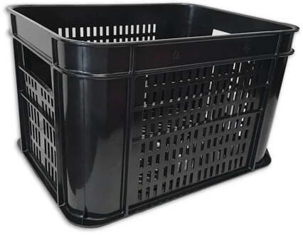 LYNX Kunststof Fietskrat - Zwart - 30 Liter