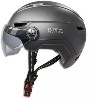 LYNX Visor Pro Scooter- en Fietshelm met Vizier NTA8776 Zwart maat 58-61 cm (L/XL)