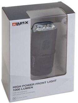 LYNX voorlicht Beam led USB-oplaadbaar 1000lm zwart