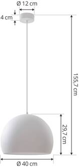 Lythara LED hanglamp wit mat Ø 40cm