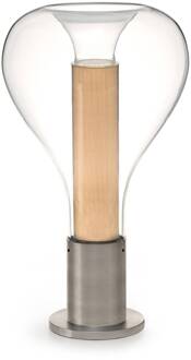 LZF Eris LED tafellamp glas aluminium/beuken helder, aluminium, beuken