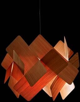 LZF Escape hanglamp, kabel zwart Ø 30cm kirschbaum kersen natuur