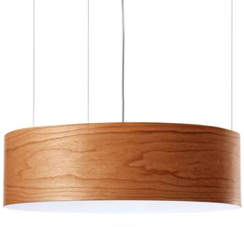LZF Gea Slim LED hanglamp 0-10V dim, kersen kersen natuur, opaalwit