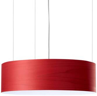 LZF Gea Slim LED hanglamp 0-10V dim, rood rood, opaalwit